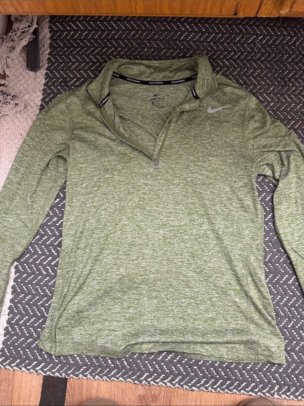 Nike Olive Green Heather Quarter-Zip Pullover